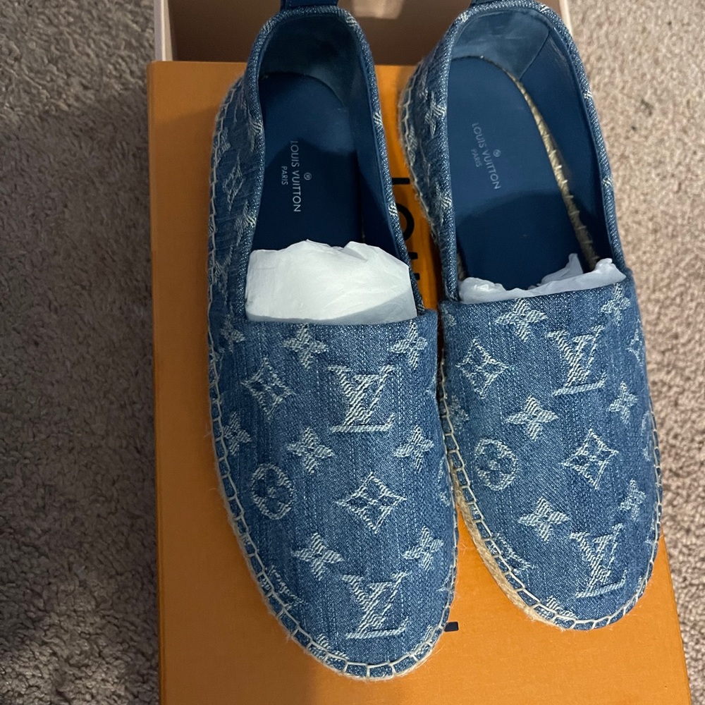 LV DENIM ESPADRILLES